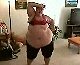 Huge Woman Doing Exercise